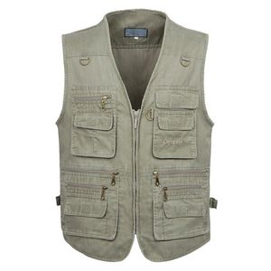 Gilets pour hommes 8XL 9XL 10XL Mâle Casual Summer Big Taille Coton Gilet sans manches avec de nombreuses 16 poches Hommes Multi Pocket Pograph Gilet 220919