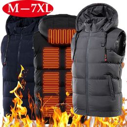 Gilets pour hommes 9 zones gilet chauffant hiver veste de chauffage intelligente auto-température constante électrique USB manteau chauffant 231205