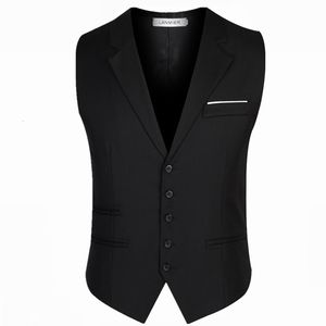 Herenvesten Aankomstjurk voor mannen Slim fit heren pak Vest mannelijke vest gilet homme casual mouwloze formele zakelijke jas 230217