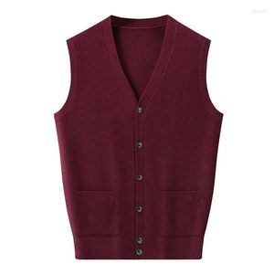 Chalecos para hombres Llegada Fashion Súper Gran Otoño e Invierno Cardigan Cardigán Tiga de tanques Lana de lana Tamaño grande XL 2XL 3XL 4XL 5XL 6XL 7XL