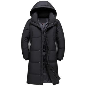 Gilets pour hommes Arrivée Hiver Down Vestes Hommes Pardessus Mode Épaissir Chaud 90% Blanc Canard Vers Le Bas Manteaux pour Hommes À Capuchon Noir Long Parka 231020