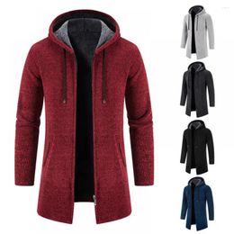 Gilets pour hommes automne et hiver manteau pulls en peluche tricoté tendance cardigan veste d'extérieur coupe-vent