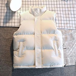 Gilet pour hommes automne et hiver en coton gilet décontracté collier debout unisexe épaissis de char à manches chaudes épaissies