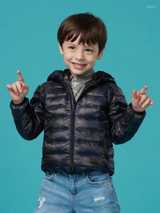 Gilets pour hommes automne et hiver veste légère en duvet vêtements pour enfants mode à capuche courte