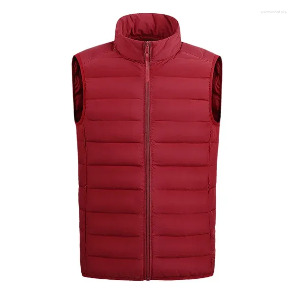 Gilets pour hommes automne et hiver gilet en duvet de canard blanc à la fois à l'intérieur et à l'extérieur léger de haute qualité qualité chaude camisole vêtements B61