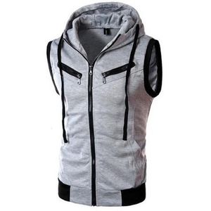 Herenvesten herfst winter casual ritszakken vest heren tracksuit sportkleding voor fitness joggen running hoogwaardige mannelijke tops 230223