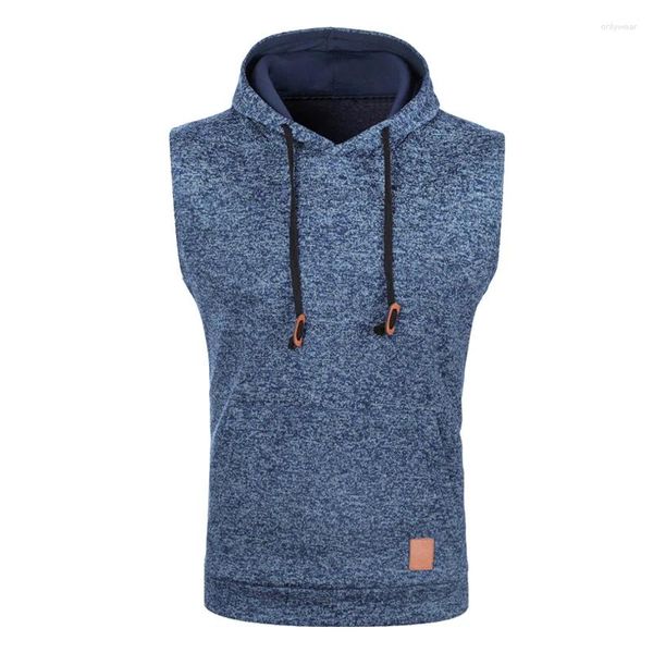 Gilets pour hommes Automne Hiver Mode Gilet Hommes Polaire Pull Gilet Mâle Casual Jumpers Sans Manches Tricots À Capuchon Tricot Homme Vêtements