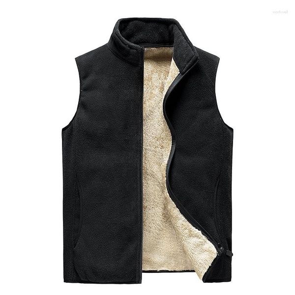 Gilets pour hommes automne hiver polaire hommes gilet veste décontracté chaud épais grand grand taille 8XL gilet sans manches en vrac