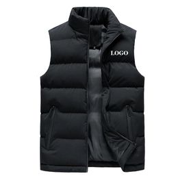 Gilets pour hommes automne hiver gilet chaud marque personnalisée hommes veste en coton sans manches veste gilet chaud hommes manteau extérieur 221206