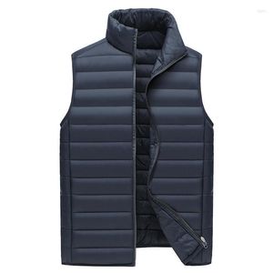 Herenvesten Bang Brand Waistcoat Ultra licht katoenen vest mannen staan ​​kraag waterdichte mouwloze warme voering mannelijke slanke gilet