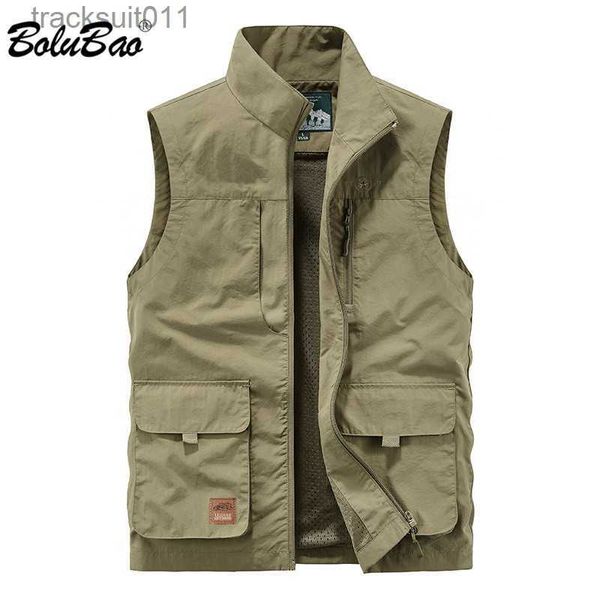 Gilets homme BOLUBAO hommes gilets hommes gilet sans manches printemps été voyages gilet extérieur grande taille gilet photographie vêtements pour hommes L230925