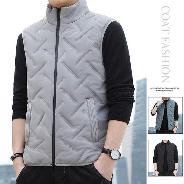 Gilets pour hommes Marque Mode Hommes Automne Hiver Gilet Gilet Style Coréen Homme Casual Veste Sans Manches Manteaux Taille M-5XL 230904