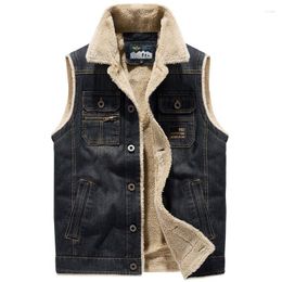 Hommes gilets marque militaire Denim gilet hommes extérieur coton multi poche sans manches Jean veste grande taille 4XL tactique gilet manteau