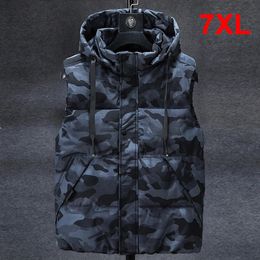 Gilets pour hommes Camouflage Gilet Hommes Mode Vestes sans manches 7XL Plus Taille Printemps Automne Camo Manteau Mâle Big 231031