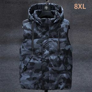 Gilets pour hommes Camouflage gilet hommes mode vestes sans manches 7XL grande taille gilets printemps automne Camo gilets manteau mâle grande taille 8XL Q231208