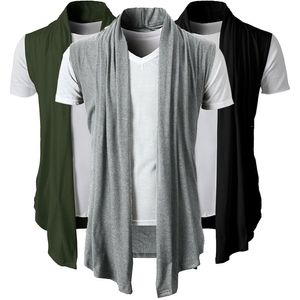 Gilets pour hommes Veste de cardigan sans manches décontractée Couleur unie Tendance Maison 221129