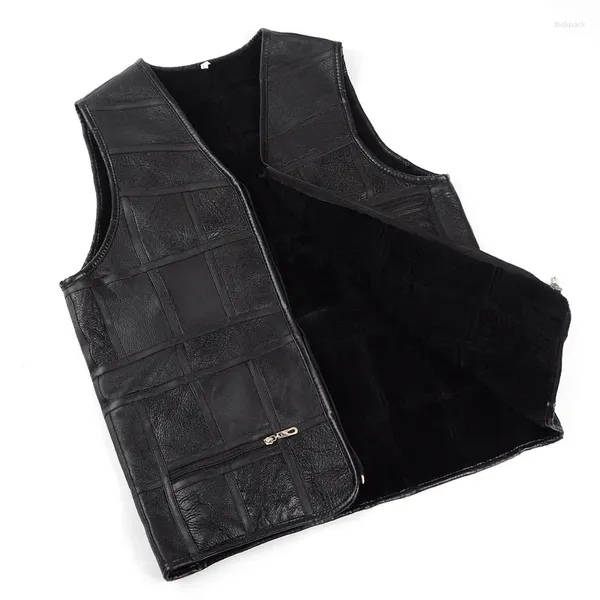 Gilets pour hommes Chine usine Est en peau de mouton laine gilet pour hommes en gros gilet chaleur d'hiver