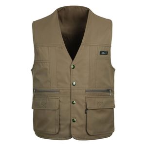 Men S Vesten klassieke dunne mouwloze mannen jas met veel zakken zomer casual p oographer verslaggever multi -pocket vest voor mannelijke vest 220926