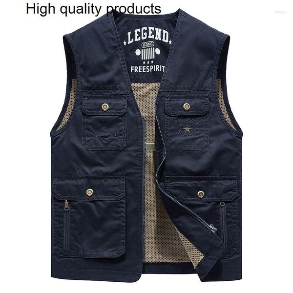 Gilets pour hommes vêtements veste sans manches moto gilet moto travail printemps chasse rembourré homme manteau grande taille