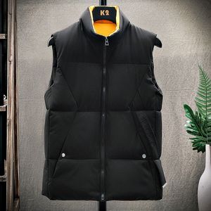 Herenvesten katoenen vest herenjack Koreaans casual dikker gilets mannelijke herfst winter warme kleurstand kraag mouwloze vest 221202