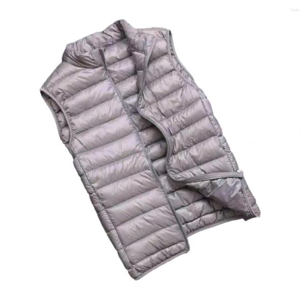 Chalecos para hombres Hombres acogedores Chaqueta de invierno Chaleco de algodón con estilo Cierre de cremallera sin mangas Ropa exterior cálida para otoño