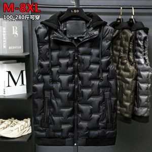 Men's Vests Crocodile Brand Autumn Winter Men Cotton Vest Jacket Sleeveless Down Waistcoat Male Casual Coat Plus Size 8XLMen's