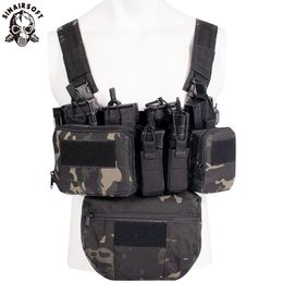 Herenvesten CS Match Wargame TCM Chest Rig Airsoft Tactisch Vest Militair uitrustingspakket Tijdschriftzakje Holster Molle-systeem Taille Heren Nylon Swat 221208