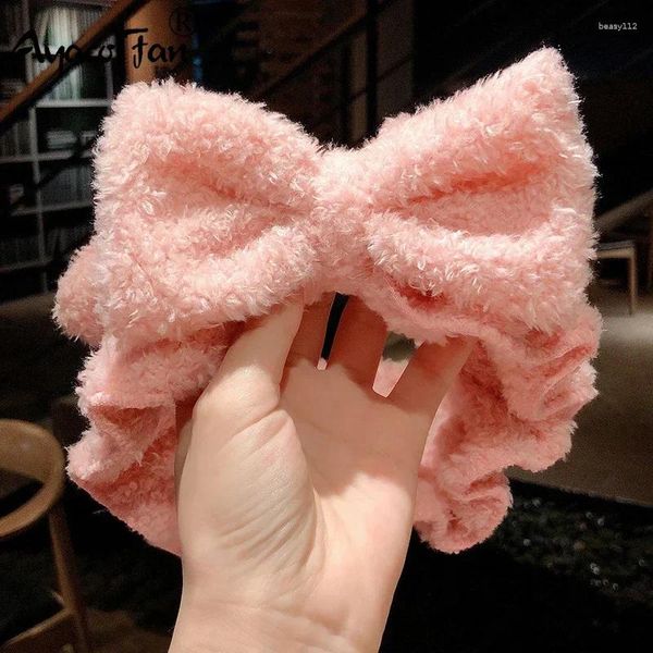 Chalecos para hombres Lindo lavado femenino Cara Titular de cabello Diadema Soft Coral Fleece Bow Orejas de animales Hairbands Accesorios para mujeres Niñas Turbante