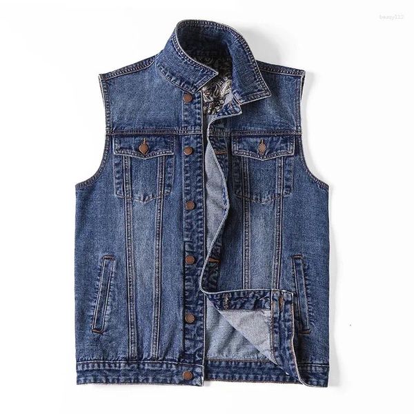 Gilets pour hommes Denim gilet veste grande taille 6XL plus 7XL vêtements été mode gilet mâle décontracté gros jean hommes