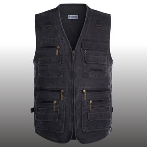 Herenvesten denim vest jas mouwloos katoen casual vest man man jean outdarse ras slank fit cowboyzakken plus maat 7xl 230420