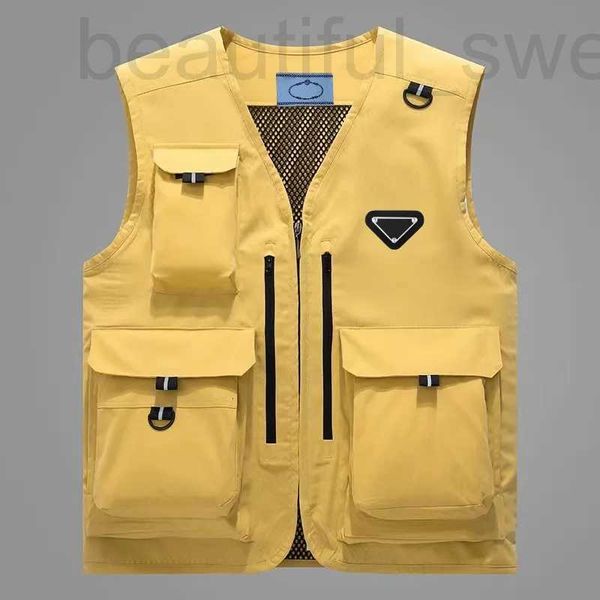 Gilets pour hommes Gilet de designer Manteau d'été Sports de plein air décontracté multi-poches multifonctionnel mince chérie col en V manteau pour femme JGHU