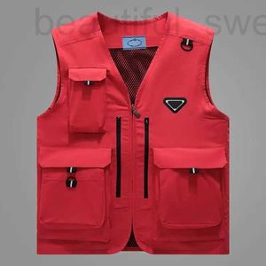 Gilets pour hommes Gilet de designer Manteau pour hommes d'été Sports de plein air Poche décontractée Multi-fonctionnelle Lâche Col V Mode Femme 2A8K