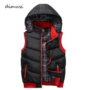 Gilets pour hommes DIMUSI Hommes Printemps Hiver Mode Vestes sans manches Mâle CottonPadded Hommes Épaissir Marque Gilets 5XL YA767 231012