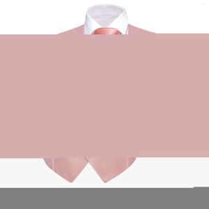 Gilets pour hommes élégant marié hommes gilet de soie mode corail rose slim fit col en v gilet cravate ensemble loisirs fête mariage formel Barry.Wang