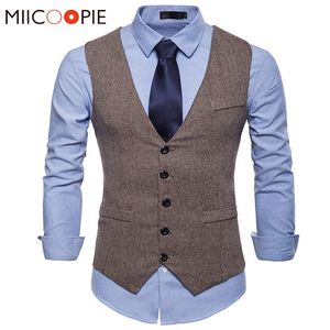 Chalecos para hombres Traje de moda Chaleco Hombres Vestido formal Chaleco Colete Masculino Herringbone Gilet Fitness Chaqueta sin mangas Chaleco de boda Hombres XXL 230313