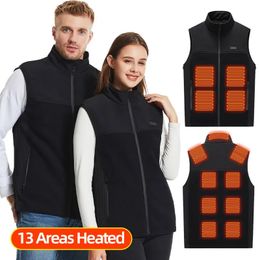 Gilets pour hommes gilet chauffant polaire pour hommes femmes Usb Rechargeable chauffage électrique veste chauffante vêtements de chasse en plein air 231025