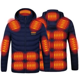 Gilets pour hommes Veste chauffante Hommes Femmes Hiver Chaud USB Vestes chauffantes Manteau Thermostat intelligent Vêtements chauffants Vestes chaudes imperméables en plein air 231127