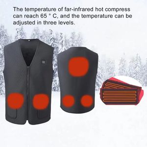 Herenvesten Verwarmd vest Elektrisch verwarmingsvest Verwarming van kleding Opladen Verwarming Winterverwarmingsvest Intelligent warm vest 231122