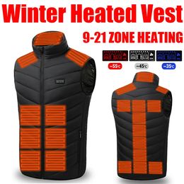 Gilets pour hommes Gilet chauffant USB Intelligent double interrupteur de commande 9111521 Zone chasse hiver hommes chauds y231218