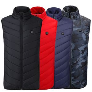 Vestes de chauffage des gilets masculins interrupteur USB 2-11 Zone Viete chauffée électrique Chasse thermique manteau extérieur Vêtements rembourrés intelligents pour femmes 221117