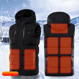 Herenvesten Verwarming Vest USB Laad Body Warmer Sportswear M-5XL voor buitenkamperen Vissen Wandelpolyester Polyester Hapleed Jacket