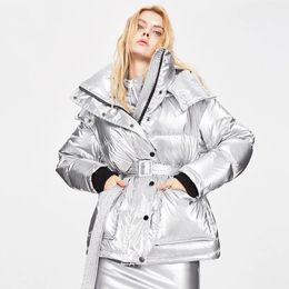 Chalecos para hombres Chaqueta de gama alta Mujeres Invierno Sombrero largo Cintura Cara brillante 90 Pato blanco Puffer Espesado Abrigos de moda cálidos Mujer 231206