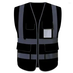 Herenvesten Hoge kwaliteit Hi Vis Reflectorjack Reflecterend veiligheidsvest met meerdere zakken