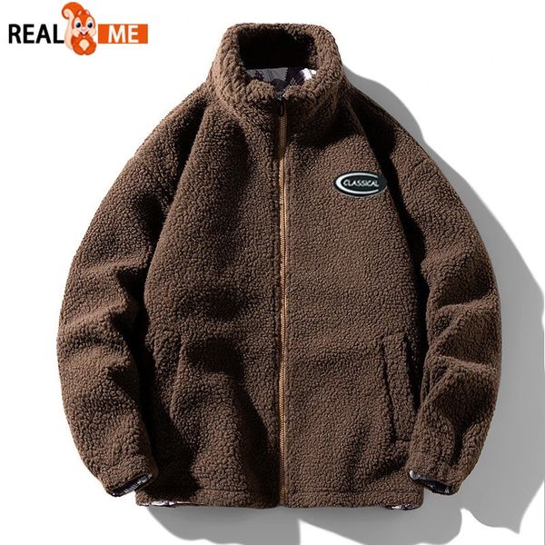 Gilets pour hommes Hip Hop Hiver Polaire Fluffy Veste Streetwear Harajuku Fuzzy Zipper Manteau Hommes Automne Couleur Unie Vestes Légères Noir Beige 231020