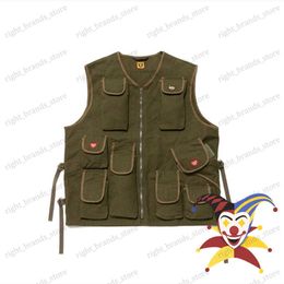 Gilets pour hommes HUMAN MADE HUNTING VEST Veste Hommes Femmes 1 1 Haute Qualité Sans Manches Multi-poches Fonctionnel Heavy Duty Work Vest T230707