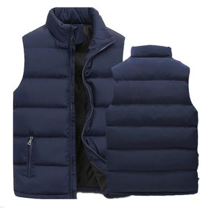 Hommes gilets veste sans manches fermeture éclair vers le bas automne hiver chaud col montant surdimensionné Puffer hommes 221122