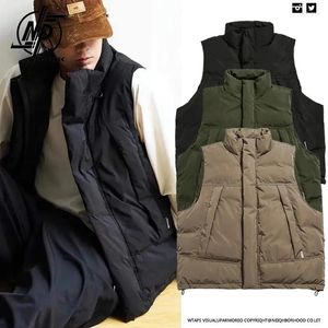 Gilet pour hommes HARAJUKU Japonais Gilet fonctionnel HOMMES HOMMES CHAUDS ÉPÉPLISES sans manches en coton