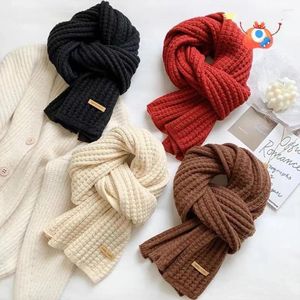 Gilets pour hommes japonais couleur unie tricoté laine automne et hiver épaissi chaud printemps polyvalent écharpe de cou pour les femmes