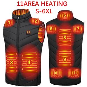 Gilets pour hommes JYMCW USB gilet chauffant électrique hiver vestes de chauffage intelligentes hommes femmes vêtements de chaleur thermique plus taille manteau de chasse P8101C 220905
