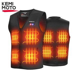 Gilets pour hommes Kemimoto Gilet chauffant électrique Veste chauffante USB Lavable Ski d'hiver Vélo Randonnée Température réglable Double interrupteur de commande 231127